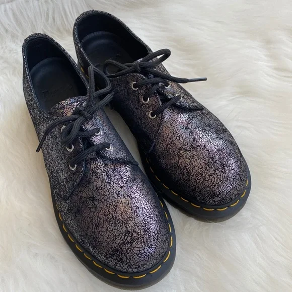 Dr. Martens 1461 Metallic Leather Oxford Shoes - Picture 4 of 8